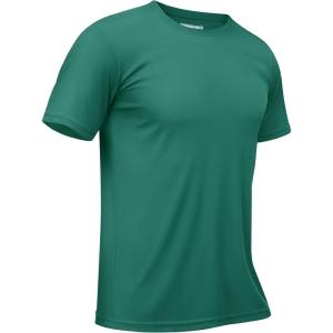 imageTACVASEN Swim Shirts for Men Rash Guard SPF Short Sleeve Sun TShirt UPF 50 Quick Dry Lightweight Fishing Water Shirt21jade Green