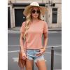 imageTACVASEN Cotton TShirts for Women Crew Neck Short Sleeves Tops Soft Lightweight Casual Summer Basic TeeApricot