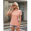 imageTACVASEN Cotton TShirts for Women Crew Neck Short Sleeves Tops Soft Lightweight Casual Summer Basic TeeApricot