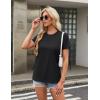 imageTACVASEN Cotton TShirts for Women Crew Neck Short Sleeves Tops Soft Lightweight Casual Summer Basic TeeBlack
