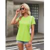 imageTACVASEN Cotton TShirts for Women Crew Neck Short Sleeves Tops Soft Lightweight Casual Summer Basic TeeFgreen