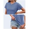 imageTACVASEN Cotton TShirts for Women Crew Neck Short Sleeves Tops Soft Lightweight Casual Summer Basic TeeGray Blue