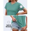 imageTACVASEN Cotton TShirts for Women Crew Neck Short Sleeves Tops Soft Lightweight Casual Summer Basic TeeGray Green