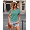 imageTACVASEN Cotton TShirts for Women Crew Neck Short Sleeves Tops Soft Lightweight Casual Summer Basic TeeGray Green