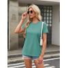 imageTACVASEN Cotton TShirts for Women Crew Neck Short Sleeves Tops Soft Lightweight Casual Summer Basic TeeGray Green
