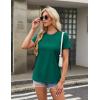 imageTACVASEN Cotton TShirts for Women Crew Neck Short Sleeves Tops Soft Lightweight Casual Summer Basic TeeGreen