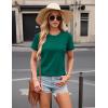 imageTACVASEN Cotton TShirts for Women Crew Neck Short Sleeves Tops Soft Lightweight Casual Summer Basic TeeGreen
