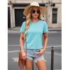 imageTACVASEN Cotton TShirts for Women Crew Neck Short Sleeves Tops Soft Lightweight Casual Summer Basic TeeLake Blue