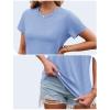 imageTACVASEN Cotton TShirts for Women Crew Neck Short Sleeves Tops Soft Lightweight Casual Summer Basic TeeLight Blue