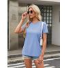 imageTACVASEN Cotton TShirts for Women Crew Neck Short Sleeves Tops Soft Lightweight Casual Summer Basic TeeLight Blue