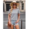 imageTACVASEN Cotton TShirts for Women Crew Neck Short Sleeves Tops Soft Lightweight Casual Summer Basic TeeLight Gray