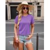 imageTACVASEN Cotton TShirts for Women Crew Neck Short Sleeves Tops Soft Lightweight Casual Summer Basic TeeLight Purple