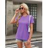 imageTACVASEN Cotton TShirts for Women Crew Neck Short Sleeves Tops Soft Lightweight Casual Summer Basic TeeLight Purple
