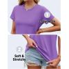 imageTACVASEN Cotton TShirts for Women Crew Neck Short Sleeves Tops Soft Lightweight Casual Summer Basic TeeLight Purple