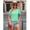 imageTACVASEN Cotton TShirts for Women Crew Neck Short Sleeves Tops Soft Lightweight Casual Summer Basic TeeMint Green