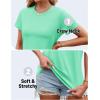 imageTACVASEN Cotton TShirts for Women Crew Neck Short Sleeves Tops Soft Lightweight Casual Summer Basic TeeMint Green