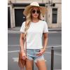 imageTACVASEN Cotton TShirts for Women Crew Neck Short Sleeves Tops Soft Lightweight Casual Summer Basic TeeWhite