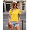 imageTACVASEN Cotton TShirts for Women Crew Neck Short Sleeves Tops Soft Lightweight Casual Summer Basic TeeYellow