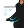 imageTACVASEN Womens Quarter Zip Pullover Fleece Lined Golf Shirt Long Sleeve Workout Tops Athletic Sweatshirt for WomenBlack