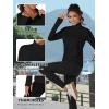 imageTACVASEN Womens Quarter Zip Pullover Fleece Lined Golf Shirt Long Sleeve Workout Tops Athletic Sweatshirt for WomenBlack