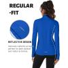 imageTACVASEN Womens Quarter Zip Pullover Fleece Lined Golf Shirt Long Sleeve Workout Tops Athletic Sweatshirt for WomenColoured Blue