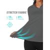 imageTACVASEN Womens Quarter Zip Pullover Fleece Lined Golf Shirt Long Sleeve Workout Tops Athletic Sweatshirt for WomenDark Grey