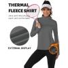 imageTACVASEN Womens Quarter Zip Pullover Fleece Lined Golf Shirt Long Sleeve Workout Tops Athletic Sweatshirt for WomenDark Grey