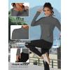 imageTACVASEN Womens Quarter Zip Pullover Fleece Lined Golf Shirt Long Sleeve Workout Tops Athletic Sweatshirt for WomenDark Grey