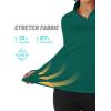 imageTACVASEN Womens Quarter Zip Pullover Fleece Lined Golf Shirt Long Sleeve Workout Tops Athletic Sweatshirt for WomenE Green
