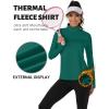 imageTACVASEN Womens Quarter Zip Pullover Fleece Lined Golf Shirt Long Sleeve Workout Tops Athletic Sweatshirt for WomenE Green