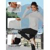 imageTACVASEN Womens Quarter Zip Pullover Fleece Lined Golf Shirt Long Sleeve Workout Tops Athletic Sweatshirt for WomenLight Grey