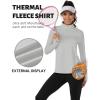 imageTACVASEN Womens Quarter Zip Pullover Fleece Lined Golf Shirt Long Sleeve Workout Tops Athletic Sweatshirt for WomenLight Grey