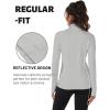 imageTACVASEN Womens Quarter Zip Pullover Fleece Lined Golf Shirt Long Sleeve Workout Tops Athletic Sweatshirt for WomenLight Grey