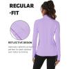 imageTACVASEN Womens Quarter Zip Pullover Fleece Lined Golf Shirt Long Sleeve Workout Tops Athletic Sweatshirt for WomenLight Purple