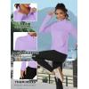 imageTACVASEN Womens Quarter Zip Pullover Fleece Lined Golf Shirt Long Sleeve Workout Tops Athletic Sweatshirt for WomenLight Purple