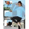 imageTACVASEN Womens Quarter Zip Pullover Fleece Lined Golf Shirt Long Sleeve Workout Tops Athletic Sweatshirt for WomenLight Sky Blue