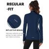 imageTACVASEN Womens Quarter Zip Pullover Fleece Lined Golf Shirt Long Sleeve Workout Tops Athletic Sweatshirt for WomenNavy