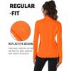 imageTACVASEN Womens Quarter Zip Pullover Fleece Lined Golf Shirt Long Sleeve Workout Tops Athletic Sweatshirt for WomenOrange