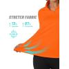 imageTACVASEN Womens Quarter Zip Pullover Fleece Lined Golf Shirt Long Sleeve Workout Tops Athletic Sweatshirt for WomenOrange
