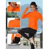 imageTACVASEN Womens Quarter Zip Pullover Fleece Lined Golf Shirt Long Sleeve Workout Tops Athletic Sweatshirt for WomenOrange