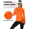imageTACVASEN Womens Quarter Zip Pullover Fleece Lined Golf Shirt Long Sleeve Workout Tops Athletic Sweatshirt for WomenOrange