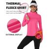 imageTACVASEN Womens Quarter Zip Pullover Fleece Lined Golf Shirt Long Sleeve Workout Tops Athletic Sweatshirt for WomenRose Red