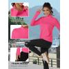 imageTACVASEN Womens Quarter Zip Pullover Fleece Lined Golf Shirt Long Sleeve Workout Tops Athletic Sweatshirt for WomenRose Red