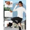imageTACVASEN Womens Quarter Zip Pullover Fleece Lined Golf Shirt Long Sleeve Workout Tops Athletic Sweatshirt for WomenWhite