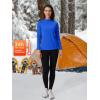 imageTACVASEN Womens Thermal Long Sleeve Mock Turtleneck Shirt Fleece Lined Base Layer Tops for Cold Weather WorkoutColorblue