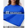 imageTACVASEN Womens Thermal Long Sleeve Mock Turtleneck Shirt Fleece Lined Base Layer Tops for Cold Weather WorkoutColorblue