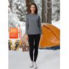 imageTACVASEN Womens Thermal Long Sleeve Mock Turtleneck Shirt Fleece Lined Base Layer Tops for Cold Weather WorkoutDarkgrey