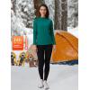 imageTACVASEN Womens Thermal Long Sleeve Mock Turtleneck Shirt Fleece Lined Base Layer Tops for Cold Weather WorkoutEgreen