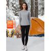 imageTACVASEN Womens Thermal Long Sleeve Mock Turtleneck Shirt Fleece Lined Base Layer Tops for Cold Weather WorkoutLightgrey