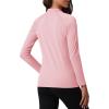 imageTACVASEN Womens Thermal Long Sleeve Mock Turtleneck Shirt Fleece Lined Base Layer Tops for Cold Weather WorkoutLightpink